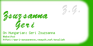 zsuzsanna geri business card